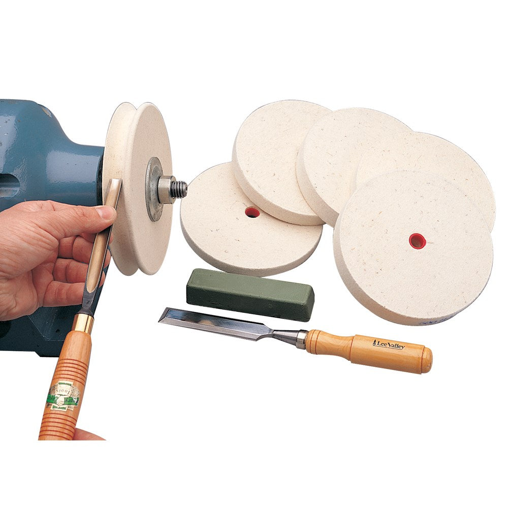 Lee Valley 6" Hard Flat Felt Wheel -1" Wide