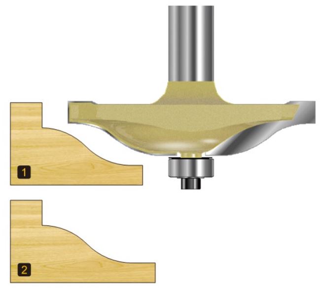 Arden Raised Panel Bit - 63.5mm Diameter 1/2" Shank