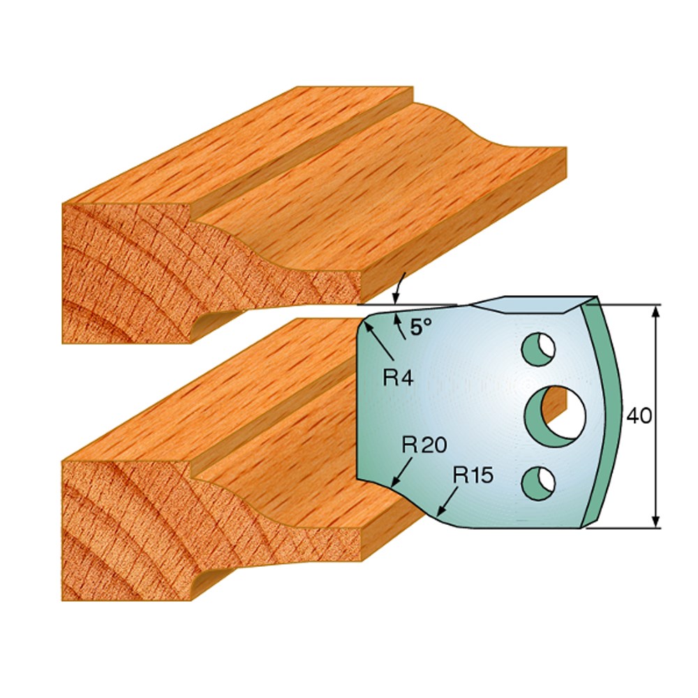 CMT Spindle Moulder Profile Knives - 40mm - Joinery #100