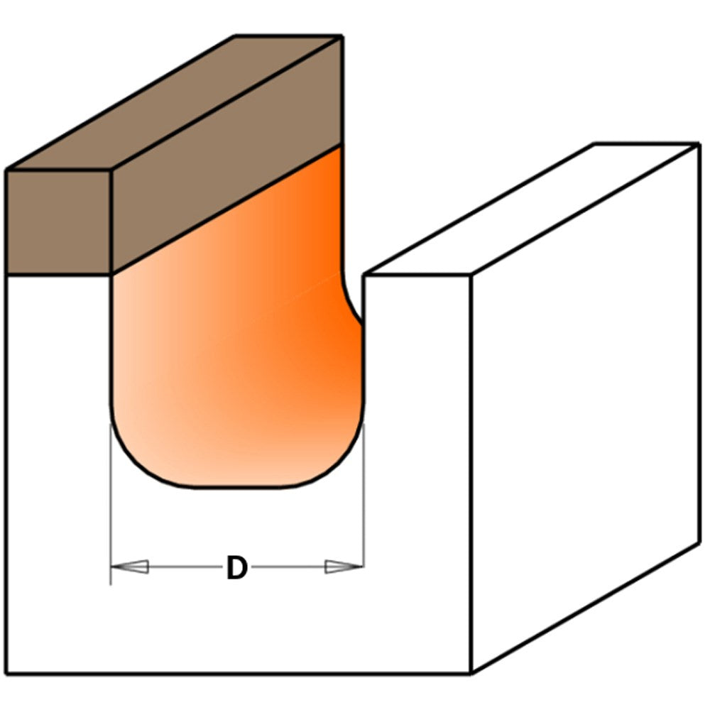 CMT Bowl-Tray Bit with Bearing - 19mm Diameter 1/4" Shank