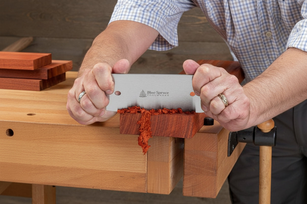Blue Spruce Straight Card Scraper 6"