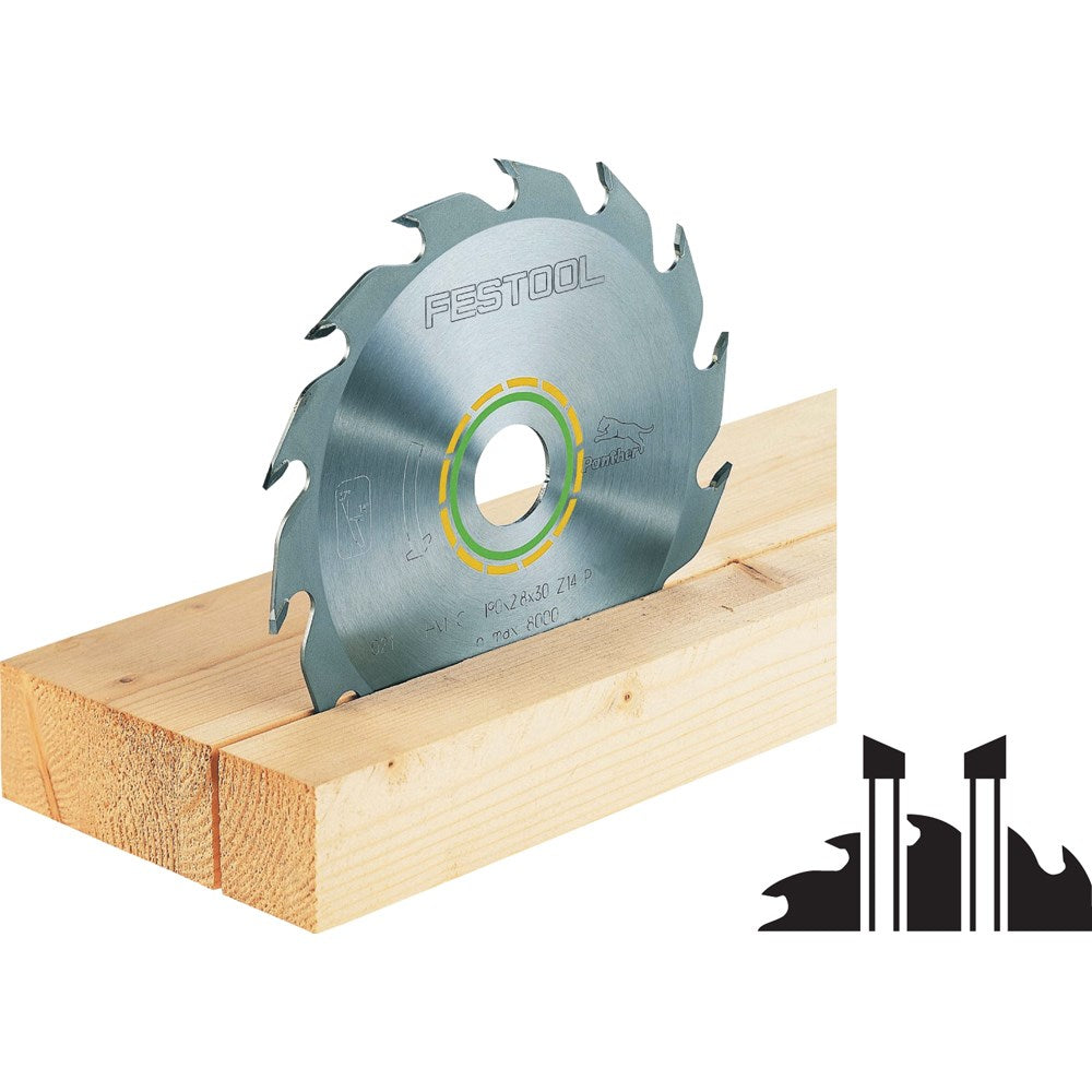 Festool Panther Saw Blade 160mm x 2.2mm x 20mm 12 tooth