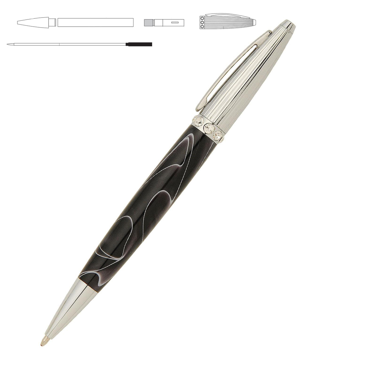 PSI Duchess Chrome Twist Pen Kit
