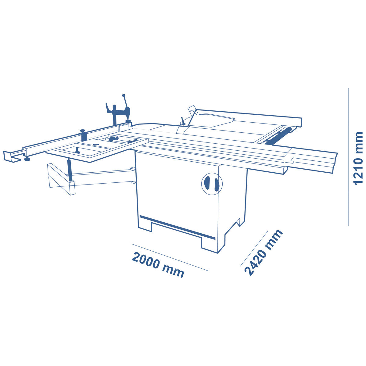 SCM SC2C Sliding Table Saw - Single phase