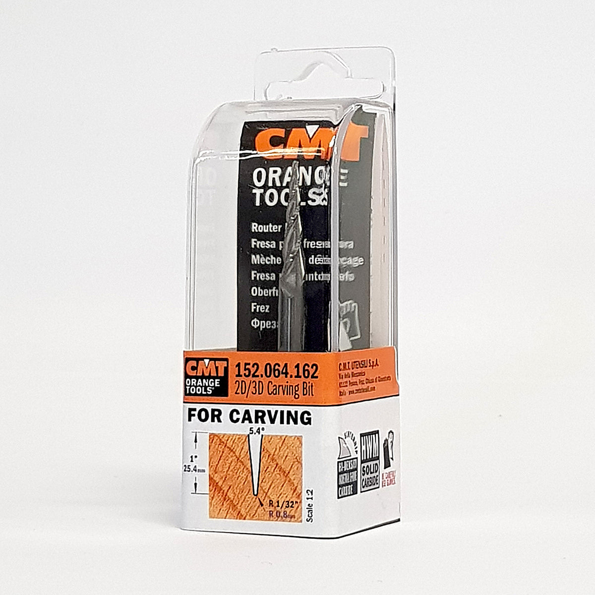 CMT 3D Tapered Ball Nose Bit 1.6mm for CNC