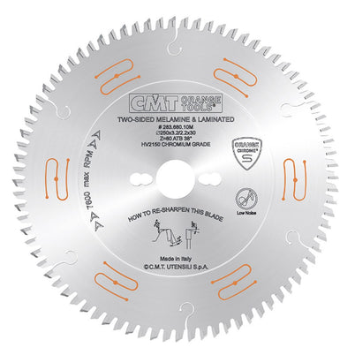 CMT Industrial Low Noise and Chrome Coated Blade - 96 Tooth 38° (ß) Grind