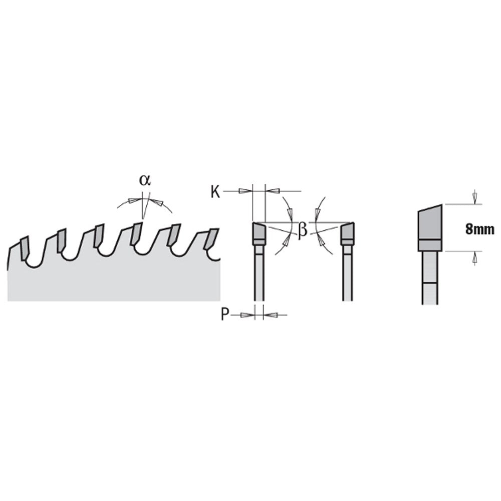 CMT Industrial Low Noise and Chrome Coated Blade - 250mm - 60 Tooth