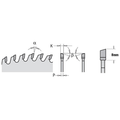 CMT Industrial Low Noise and Chrome Coated Blade - 96 Tooth 15° ATB Grind