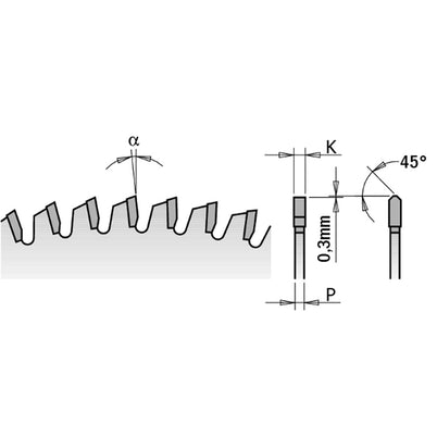 CMT Industrial Non-Ferrous Metal and Laminated Panel Blade - 300mm - 96 Tooth