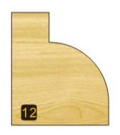 Arden Round Over Bit with Bearing - 12.7mm Radius 1/2" Shank
