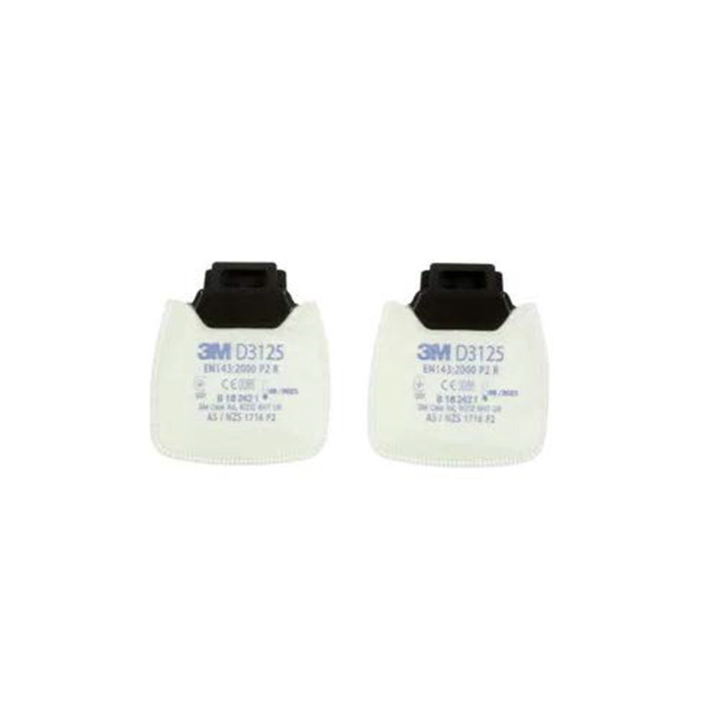 3M Secure Click Reusable Half Face Respiratory Mask with P2 D3125 Particle Filter Kit - Large