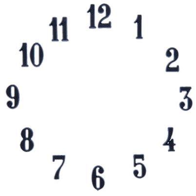 Carbatec Clock Number Set - Arabic - Black 5/8"