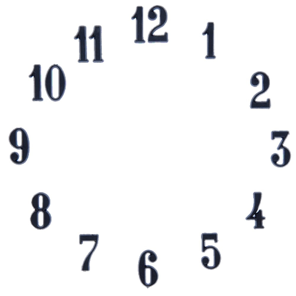 Carbatec Clock Number Set - Arabic - Black 3/4"