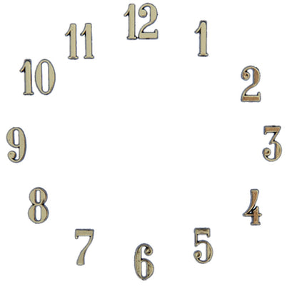 Carbatec Clock Number Set - Arabic - Gold 3/4"