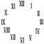 Carbatec Clock Number Set - Roman - Black 3/8"