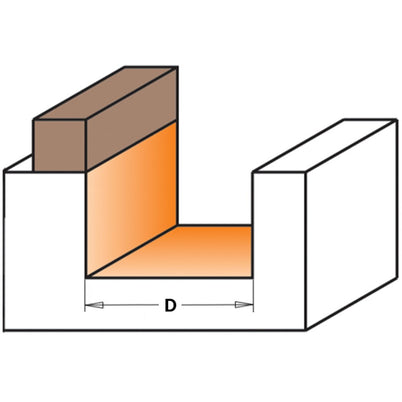 CMT Mortising Router Bit with Bearing - 19mm Cut Depth