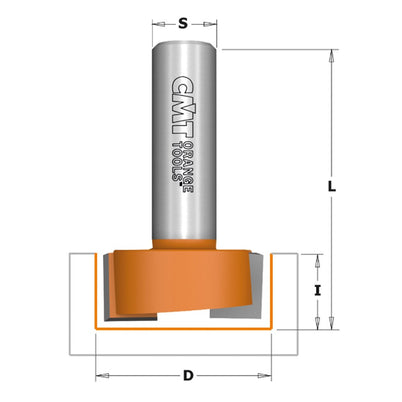 CMT Mortising Router Bit - 12.7mm Diameter 1/2" Shank