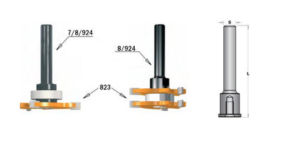 CMT Arbor for Slot Cutters - 1/4" - 823 series cutters