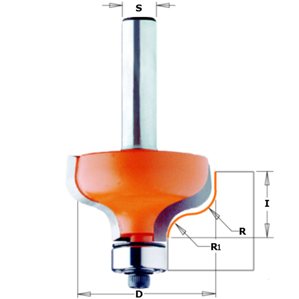 CMT Ogee Bit - 6.35mm Radius 1/4" Shank