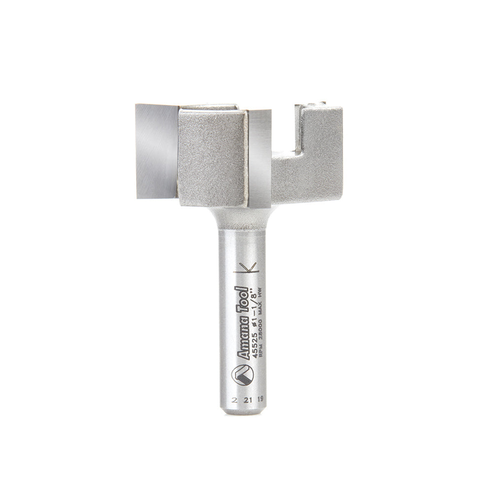 Amana 45525 Carbide Tipped Spoilboard Cutter, 1-1/8" Diameter, 1/4" Shank