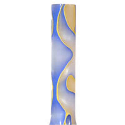 Carbatec Large Acrylic Pen Blank - Pearl / Blue / Yellow Marble