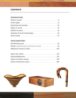Book for Wood Species by Terry Porter, featuring detailed descriptions, colour photographs, and information on over 200 types of wood, including working properties, uses, and safety considerations.