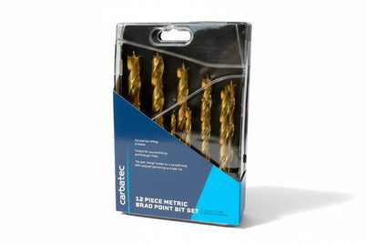 Carbatec 12 Piece Brad Point Bit Set - Metric