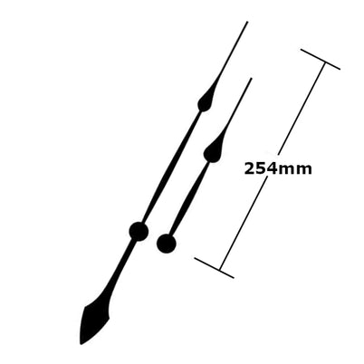 Carbatec Spade Hour and Minute Hands for High Torque Movements - 254mm (10")