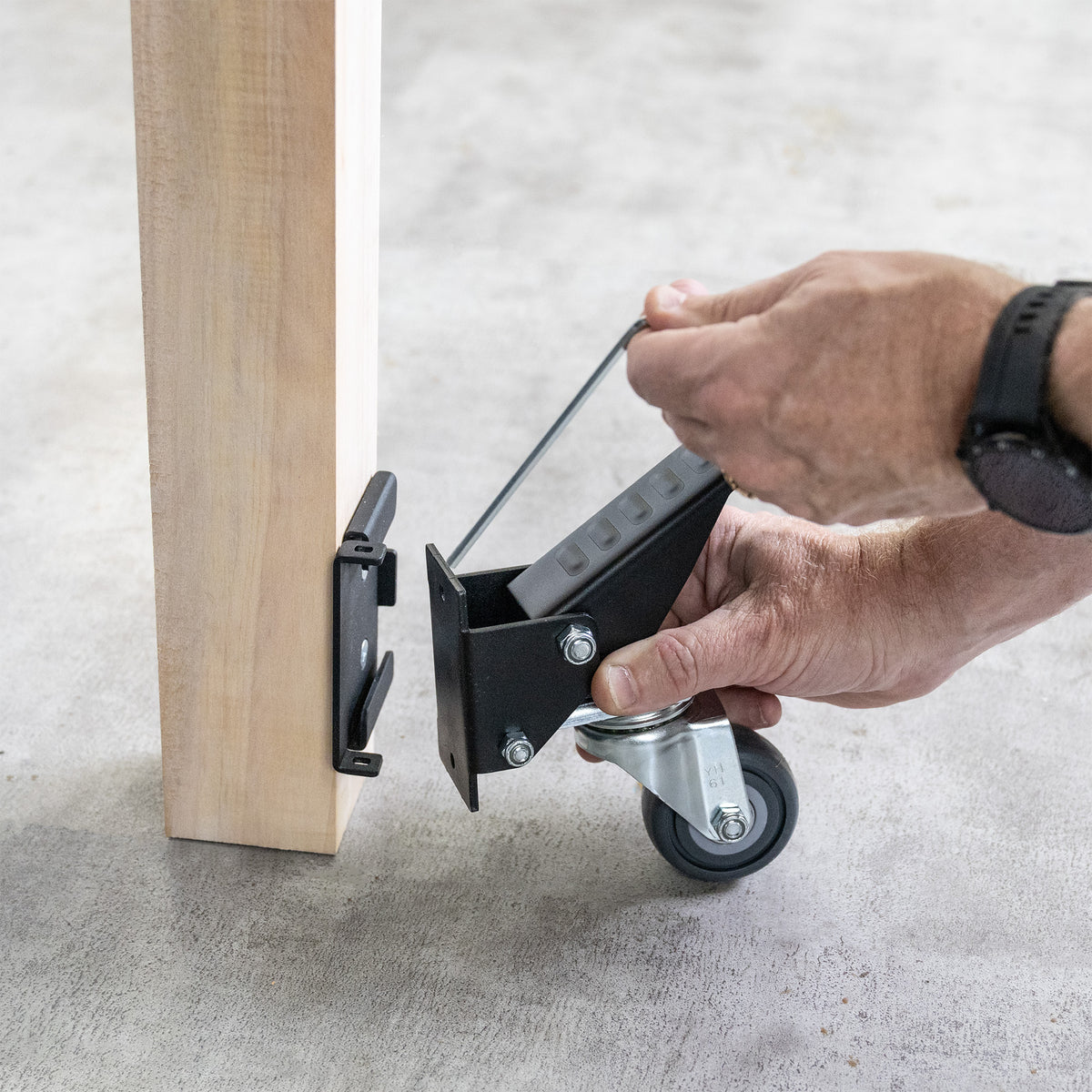Carbatec Workbench Castors With Quick Release Plates Bundle