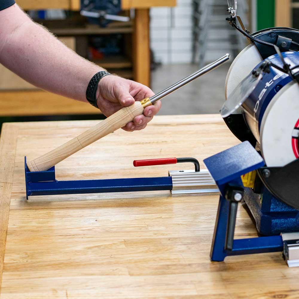 Carbatec Wide Stone Bench Grinder With Spindle & Gouge Sharpening System Bundle