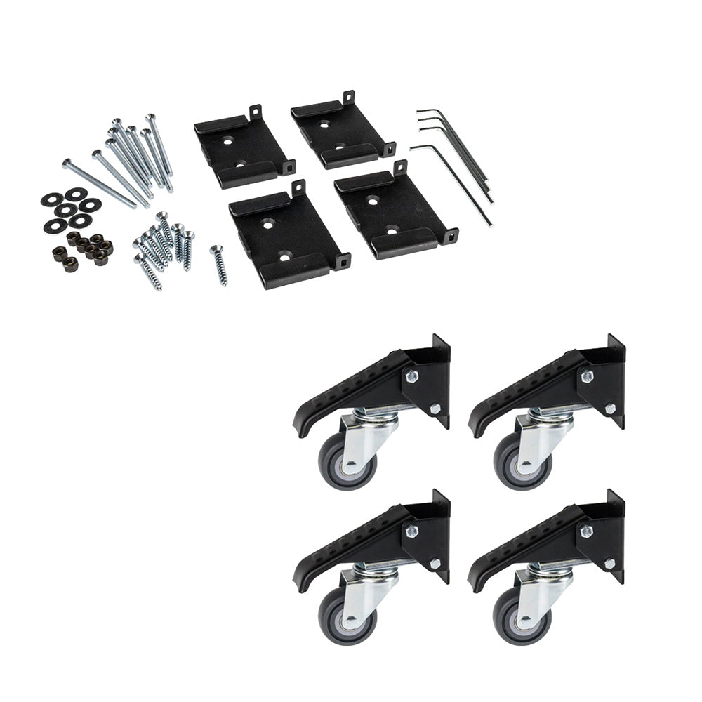 Carbatec Workbench Castors With Quick Release Plates Bundle