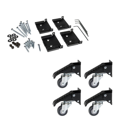 Carbatec Workbench Castors With Quick Release Plates Bundle