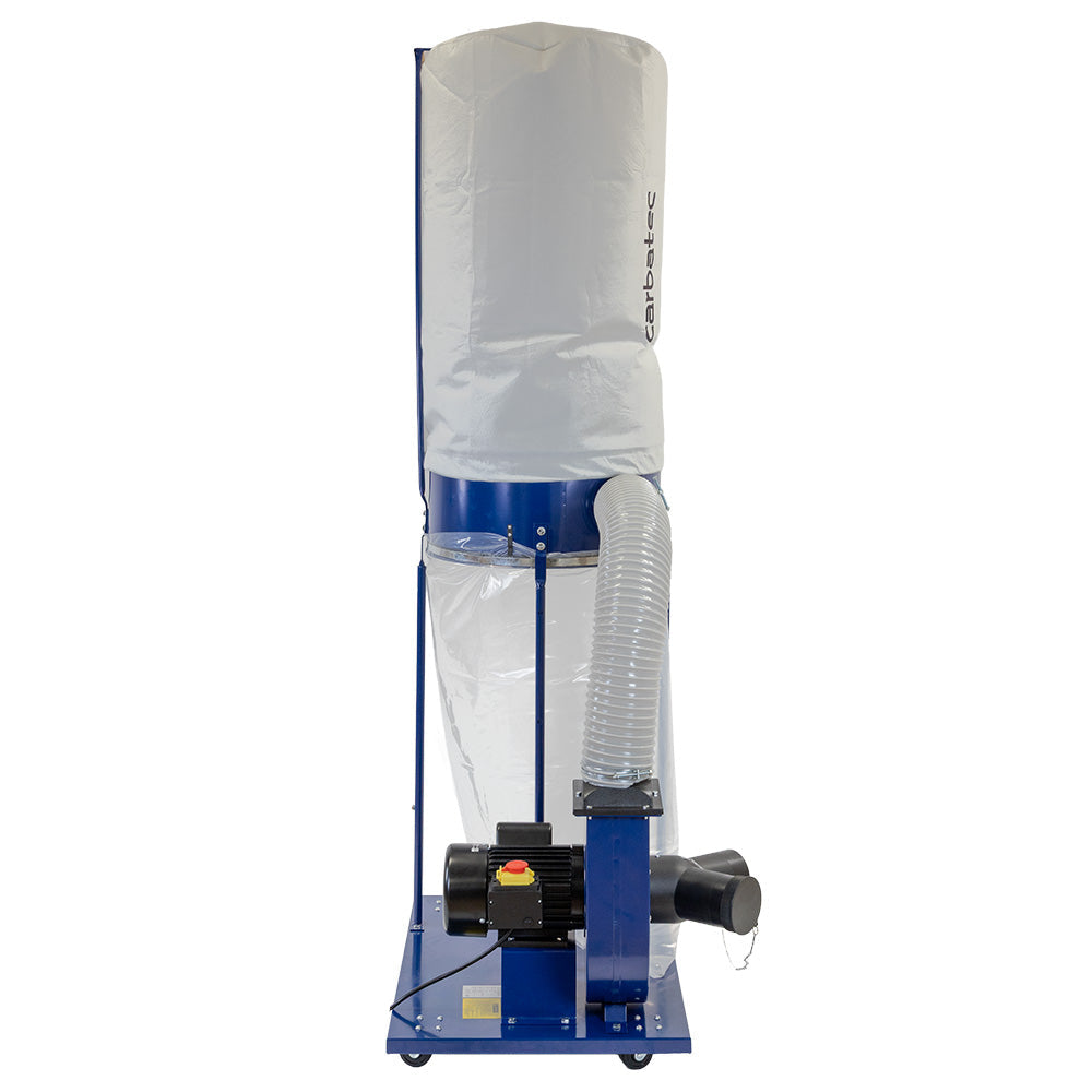 Carbatec 2HP Dust Collector with Pleated Filter Cartridge & Collection Bags Bundle