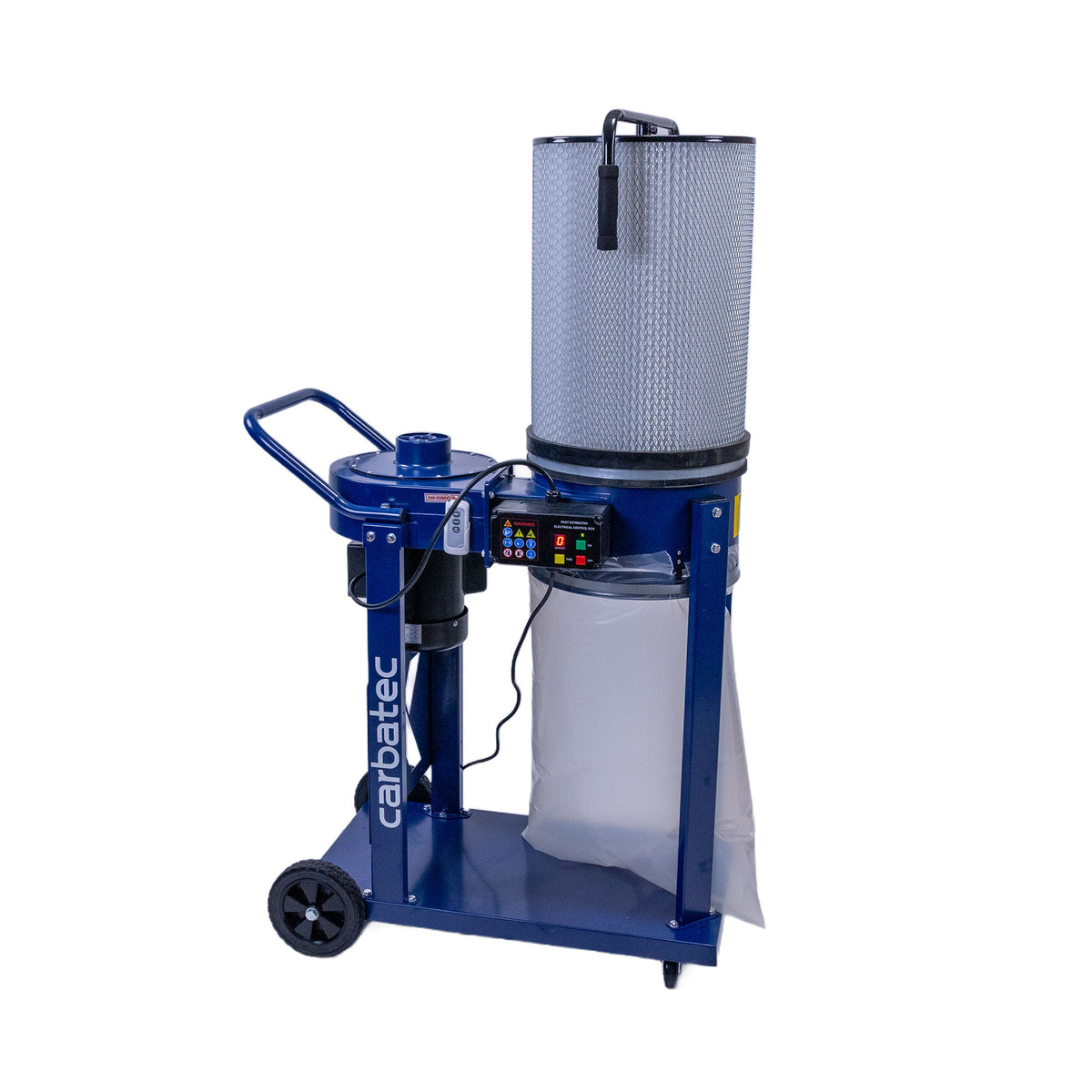 Carbatec 1HP Dust Collector with Remote Control & Cartridge Filter