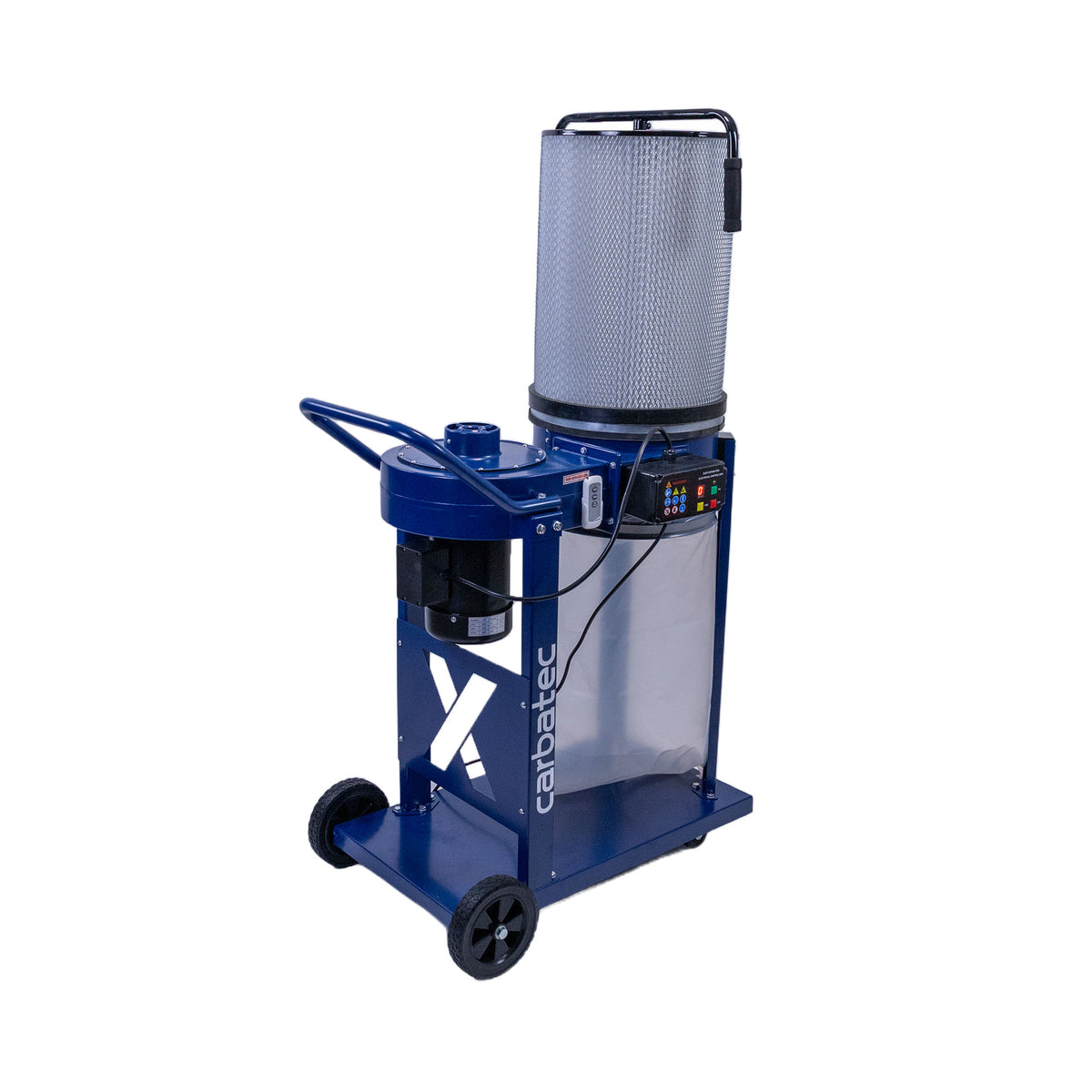 Carbatec 1HP Dust Collector with Remote Control & Cartridge Filter