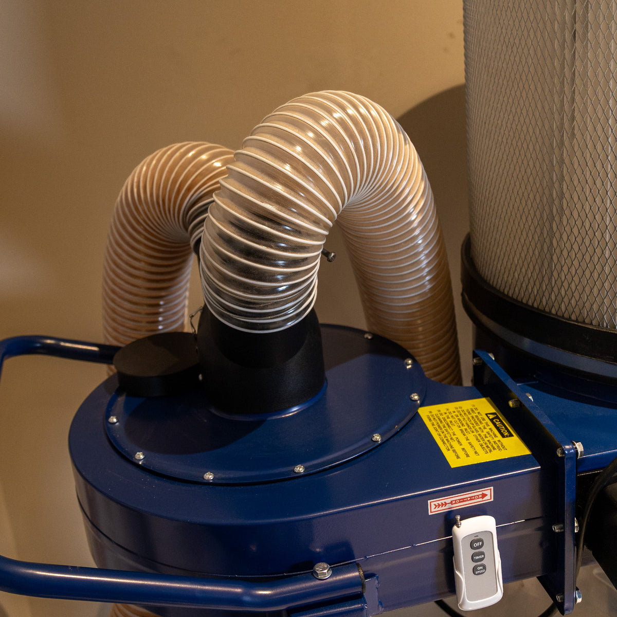 Carbatec 2HP Dust Collector with Remote Control & Cartridge Filter