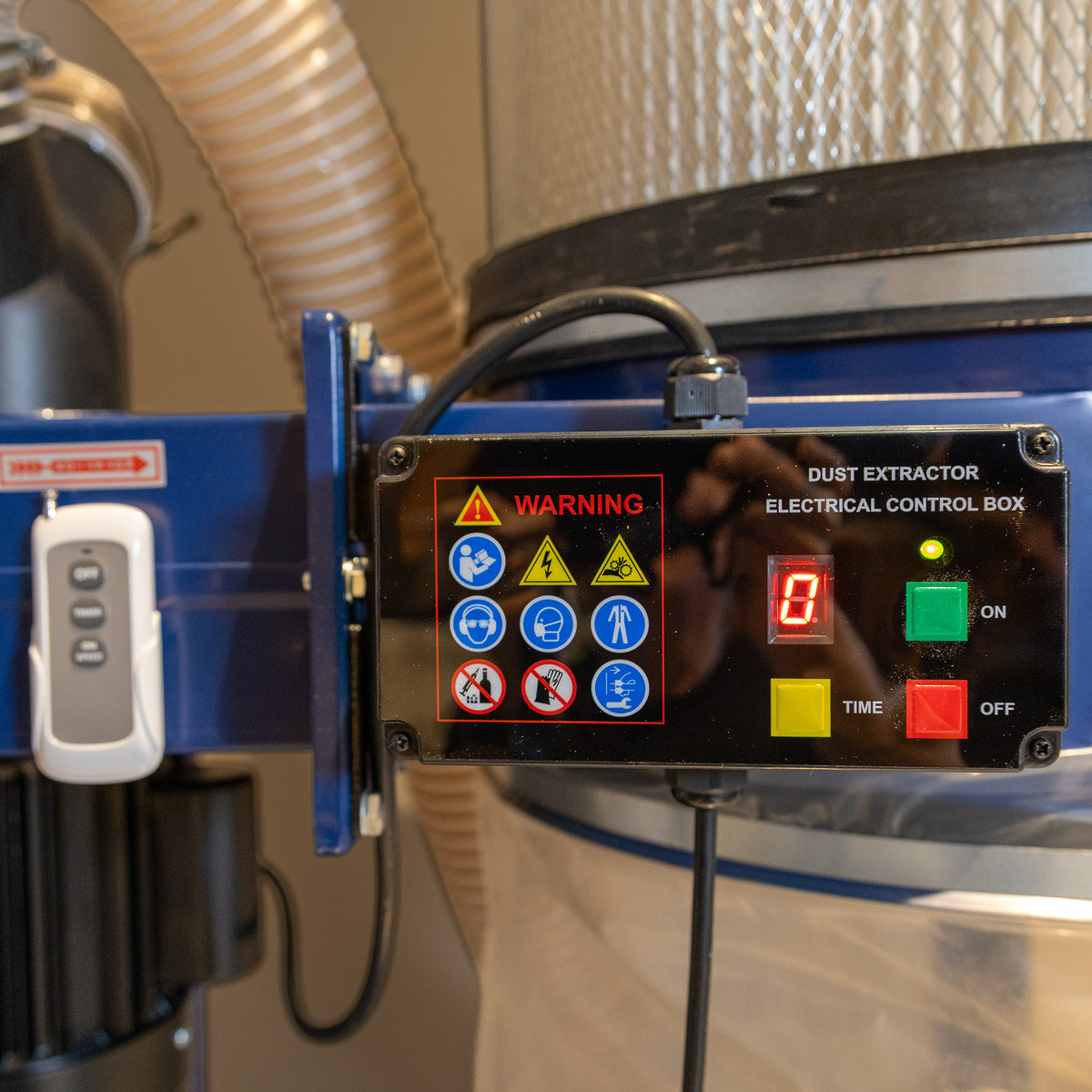 Carbatec 2HP Dust Collector with Remote Control & Cartridge Filter