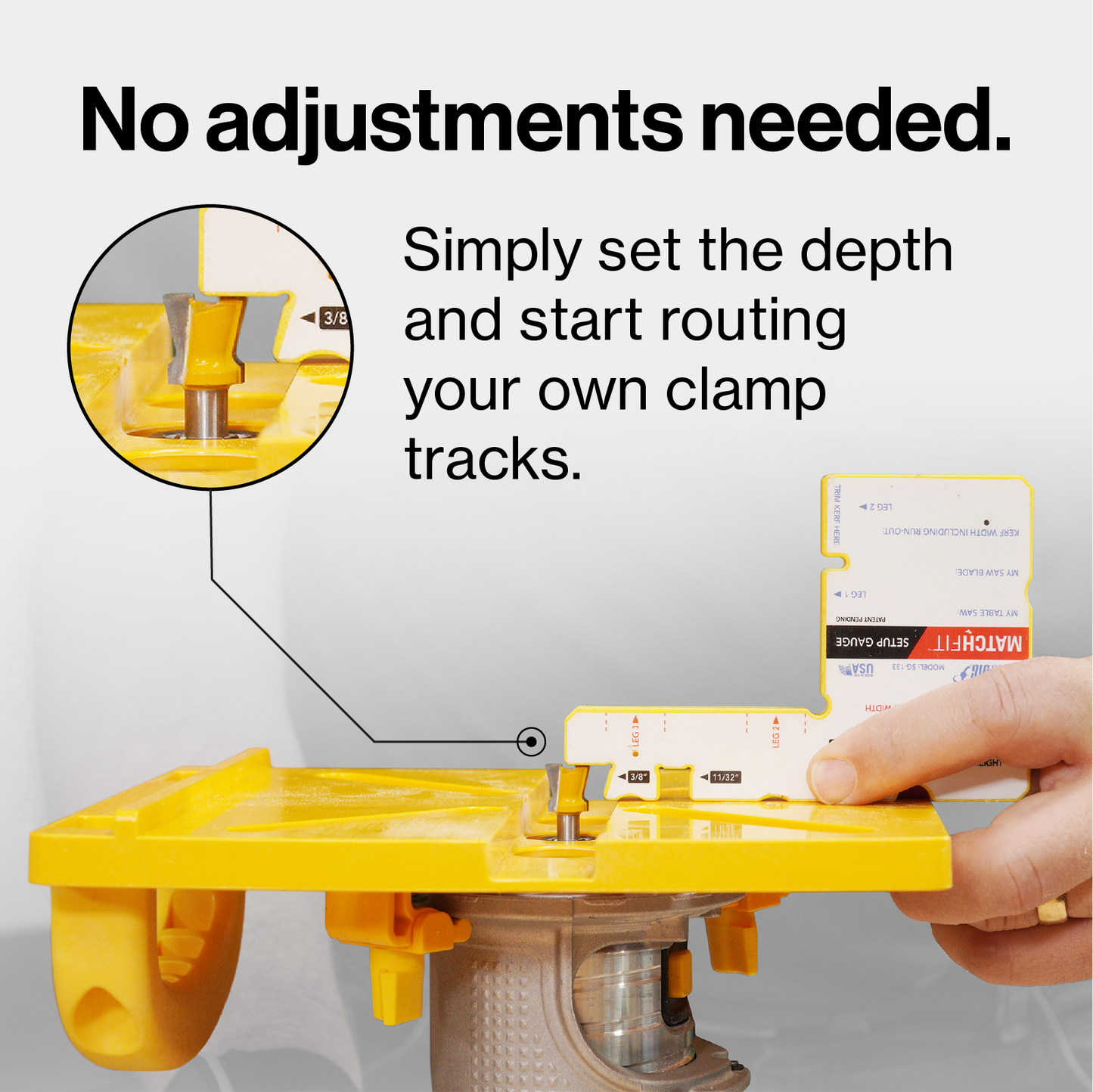 Microjig Matchfit grid routing guide kit with bits