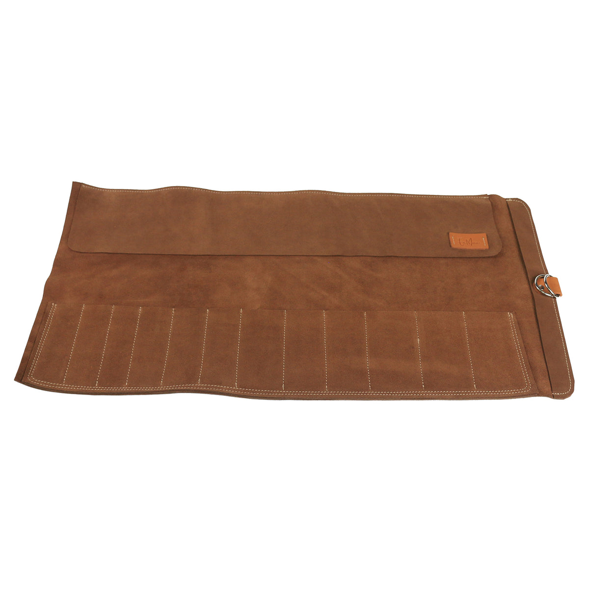 En Mina 12 Pocket Suede Chisel Roll