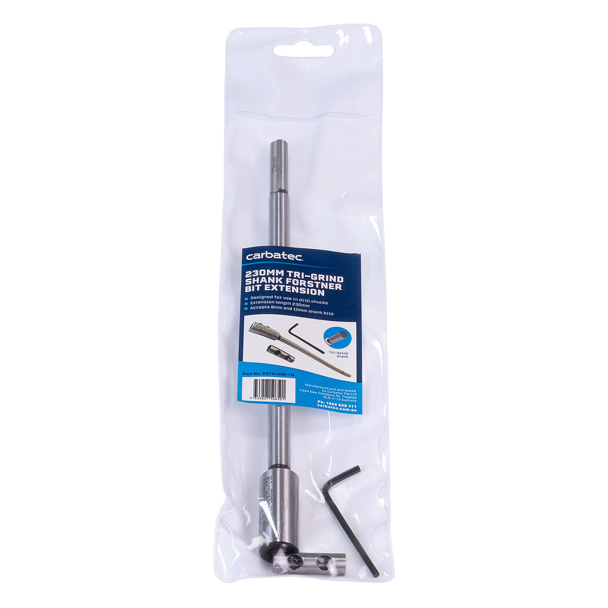 Carbatec 230mm Tri-Grind Forstner Bit Extension