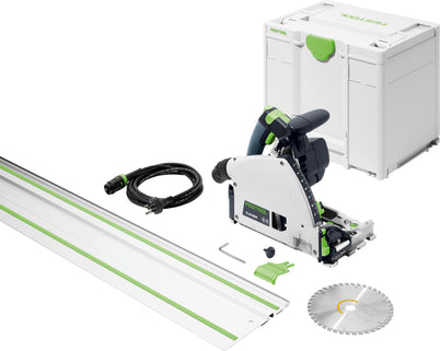 TS 60K 168mm Plunge Cut Saw in Systainer with 1400mm Rail