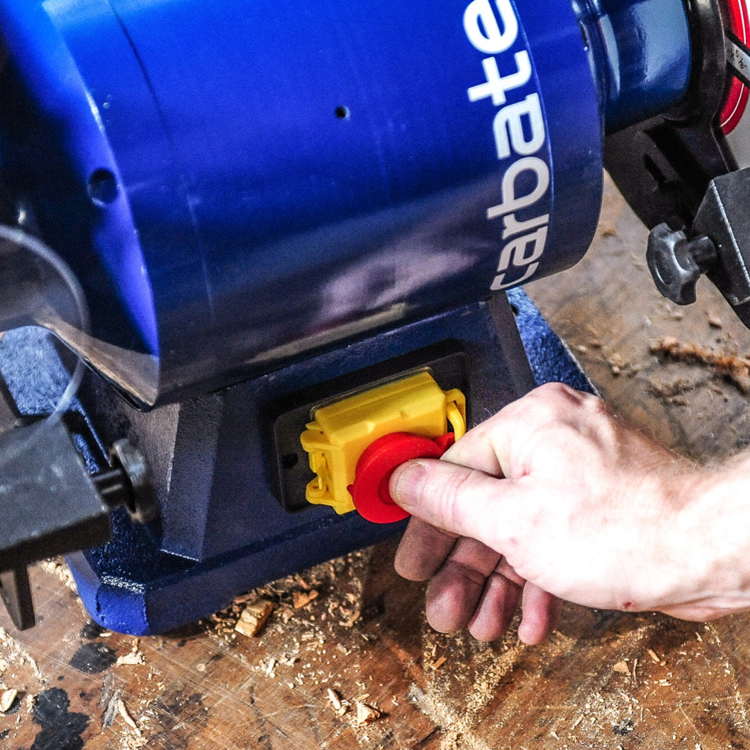 Carbatec 8" (200mm) Low Speed Bench Grinder - 750W, 1450 RPM