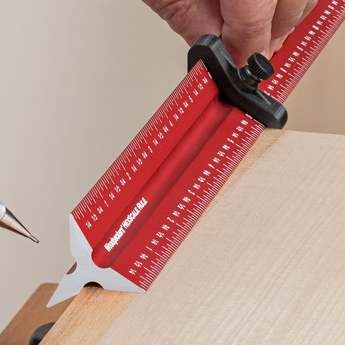Woodpeckers HexScale Rule 600mm 24in with Stop HXSCL-24