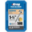 Kreg Pocket Hole Screws - 38mm Fine/MaxiLoc Head - Zinc - 500 pack