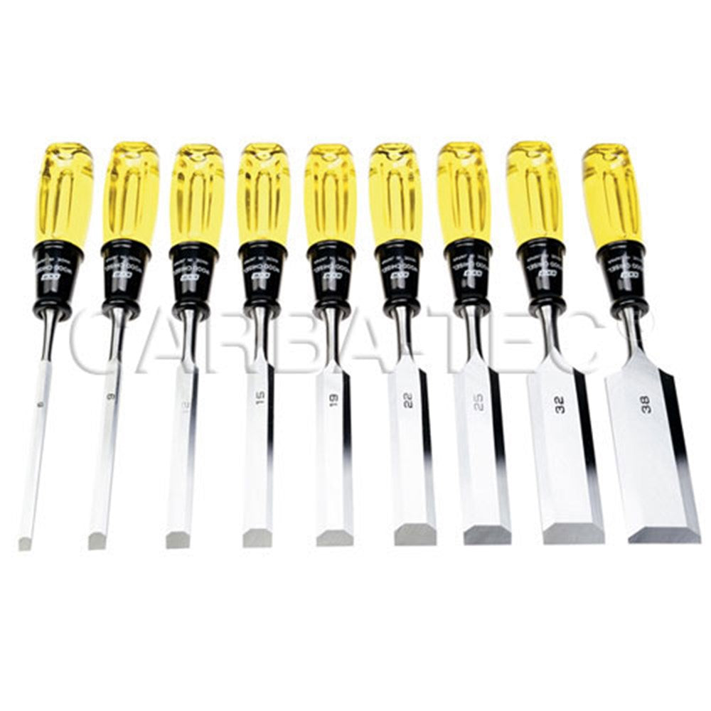 Maruyoshi Japanese Bevel Edge Chisel Set - 9 Piece