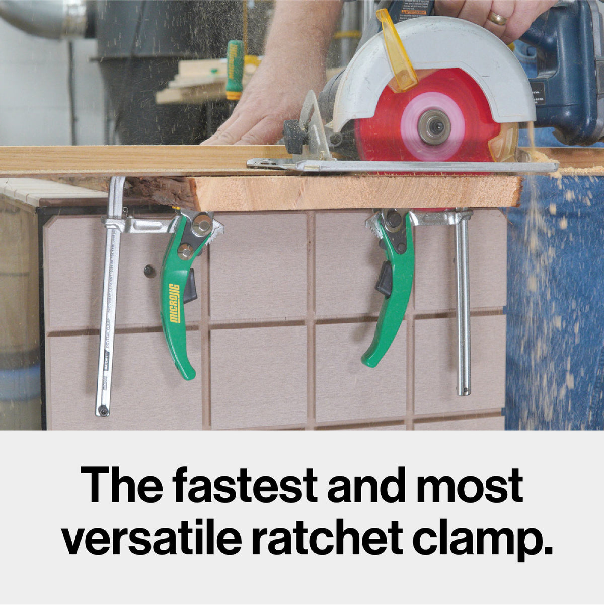 Microjig Matchfit dovetail ratchet clamp