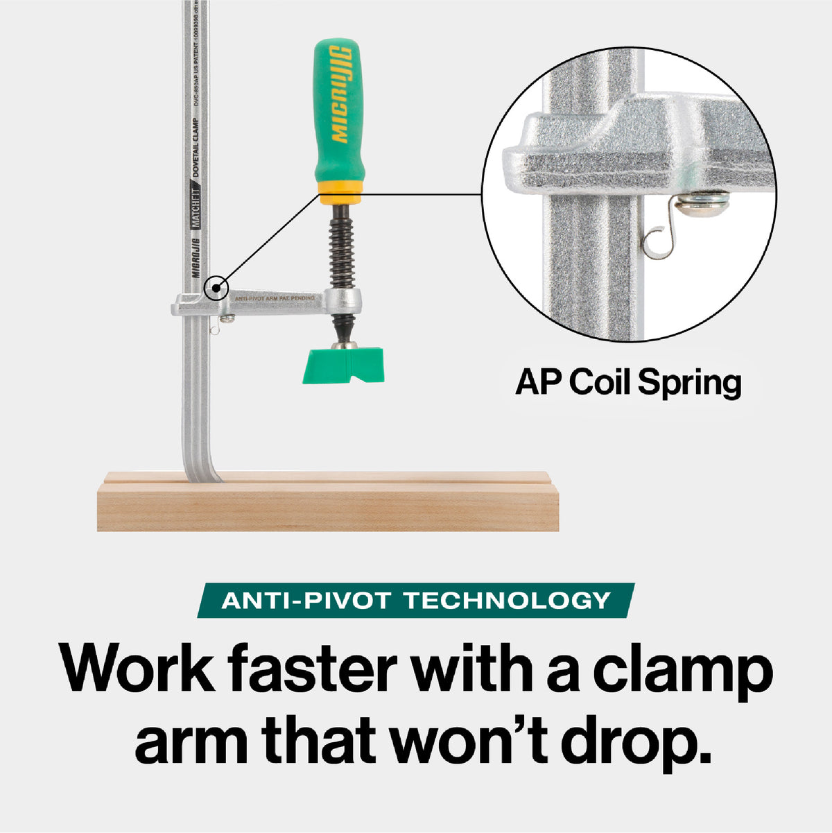 Microjig Matchfit Dovetail AP Clamp with X-Pad