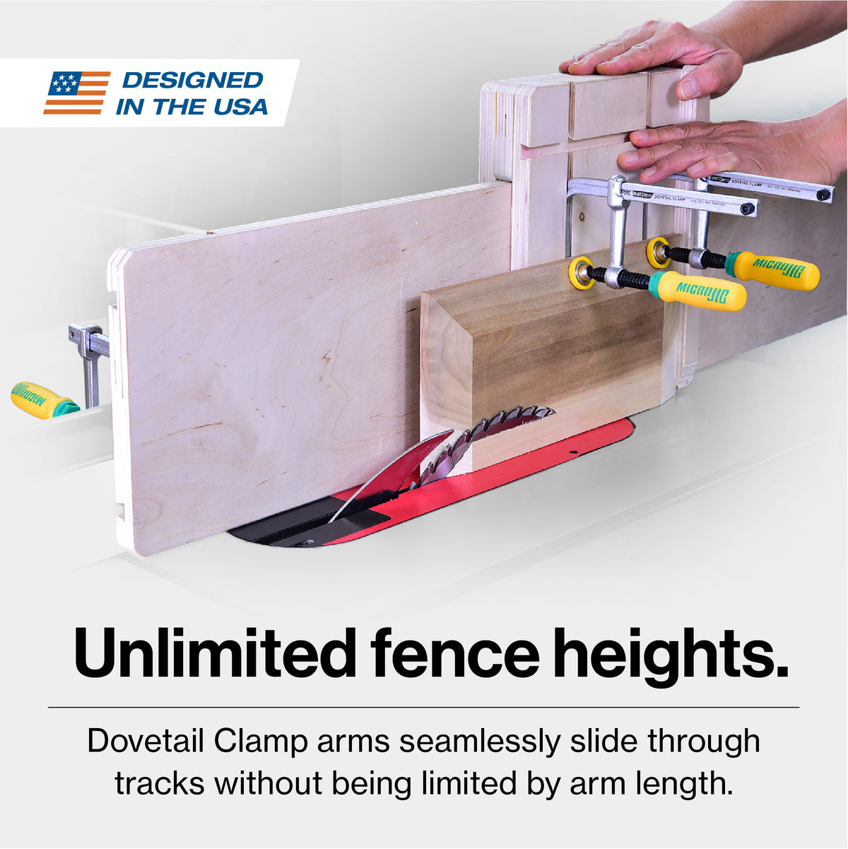 Microjig Matchfit dovetail clamp - 2 Pack