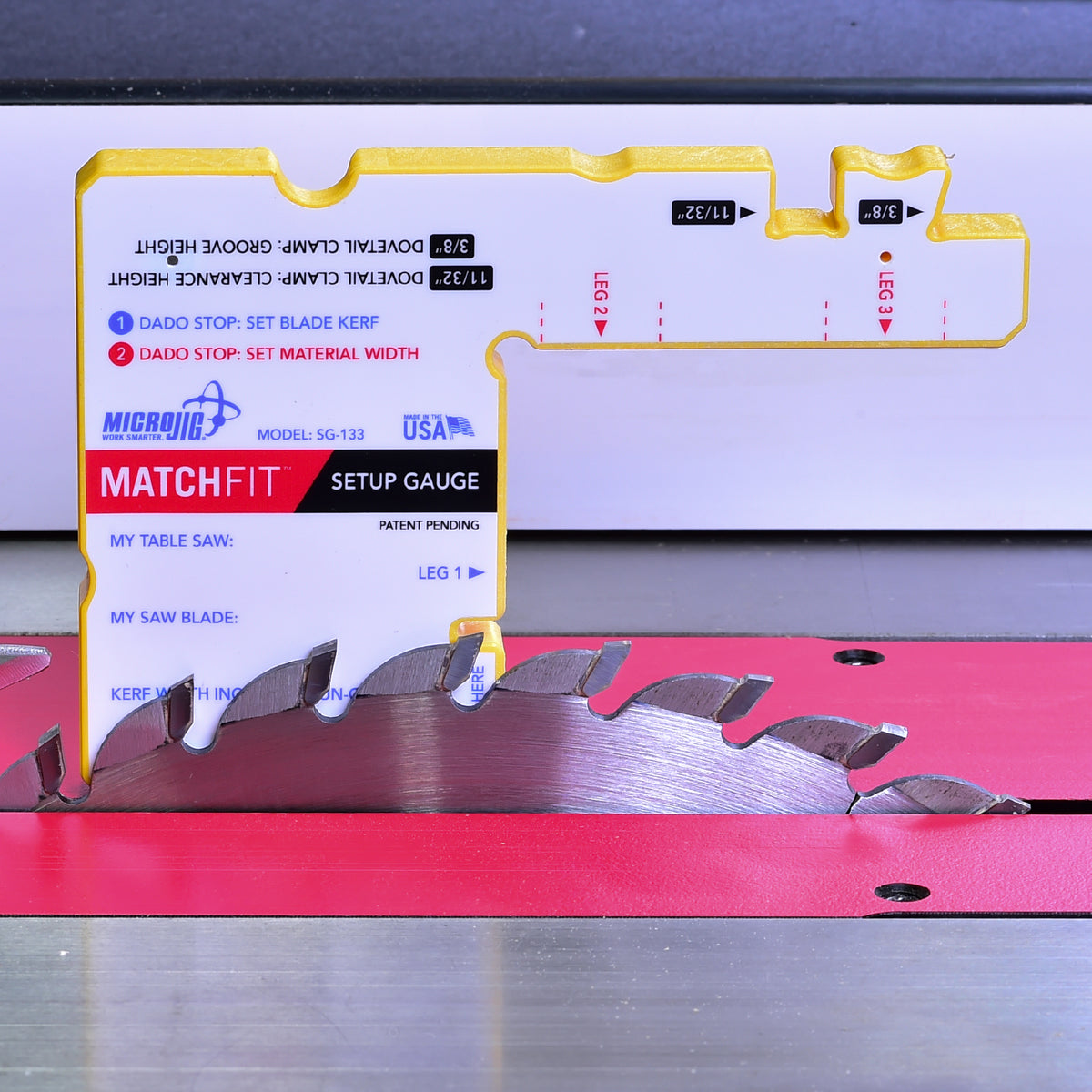 Microjig Matchfit setup gauge