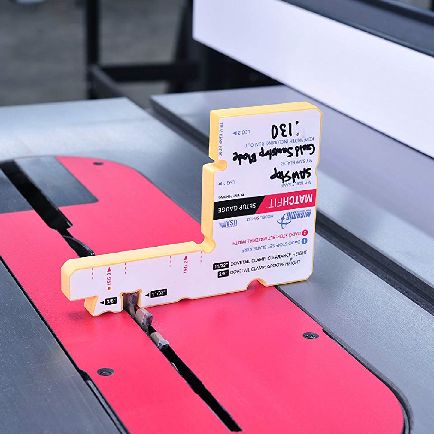 Microjig Matchfit setup gauge